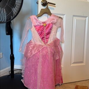 Sleeping beauty Pink Princess Dress with Glitter Details